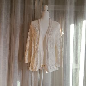 Liz Claiborne crochet open front top